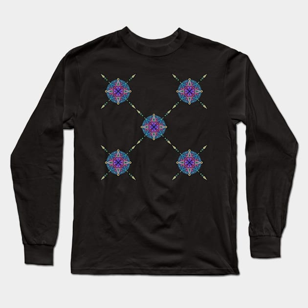 Abstract pattern mandala Long Sleeve T-Shirt by CreaKat